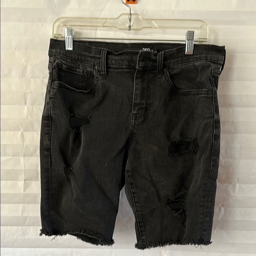 RSQ Women's Black Cutoff Denim Shorts London Skinny Size 29 Casual Jean Shorts